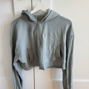 Light Turquoise Cropped Hoodie Skims